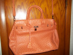 Penelope, Birkin style ostrich handbag