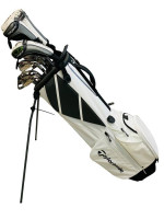 TaylorMade Golf Club Set W/Flextech Crossover Stand White Bag