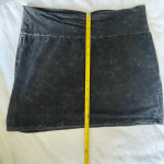 Black acid wash stretchy mini skirt