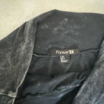 Black acid wash stretchy mini skirt