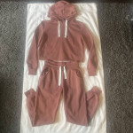 Dusty Rose Soft & Thick sweats set Size Large New