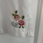 Daffodil Blouse Size M Embroidered Shirt Short Sleeve Floral Vintage