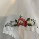 Daffodil Blouse Size M Embroidered Shirt Short Sleeve Floral Vintage