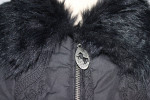 Cowgirl Up Black Zip Up Vest Size Large 100% Polyester Faux Fur Embord