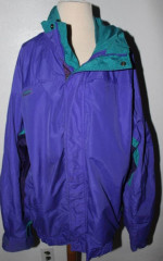 Mens Columbia Vintage Large Jacket Radial Sleeve Dual Zipper 100% Nylo