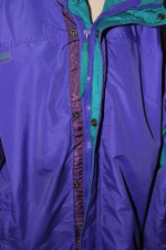 Mens Columbia Vintage Large Jacket Radial Sleeve Dual Zipper 100% Nylo