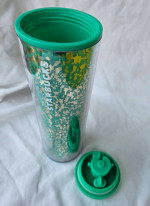 2019 Starbucks Green Gold Foil Travel Tumbler New with Tags