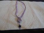 Pretty ribbon and cord necklace made by the Amish-New!