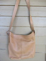 FREE DELIVERY: New COACH Genuine Leather Camel Purse Handbag W/Adj.