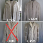 Real Vanilla White Mink Fur Coat