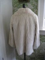 Real Vanilla White Mink Fur Coat