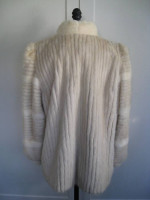 Real Vanilla White Mink Fur Coat