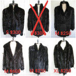 Real black mink fur coat INDIVIDUALLY PRICED