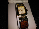 Beautiful Vivani' Ladies gold Animal Print watch - jeweler serviced