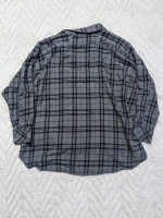 Oversized Plaid Gray Flannel