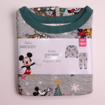 DISNEY JUNIOR GRAY MICKEY MOUSE BOYS 2 PC PAJAMA SET SHIRT & PANTS