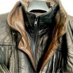 vintage leather biker jacket