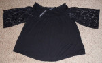 2 LOT TOPS UNIQUES SPECTRUM KNITS BLACK & ZAC & RACHEL Beige Woman 2X