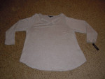 2 LOT TOPS UNIQUES SPECTRUM KNITS BLACK & ZAC & RACHEL Beige Woman 2X