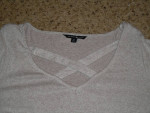 2 LOT TOPS UNIQUES SPECTRUM KNITS BLACK & ZAC & RACHEL Beige Woman 2X