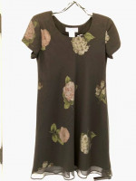 Jessica Howard Sheer Floral Short Dress