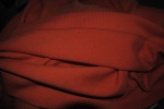 Vintage 1950-60s Woman's 2 piece suit, coral, skirt sweater