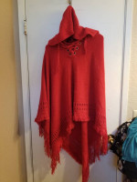 Knit poncho