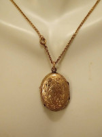 Antique Ornate Locket Necklace
