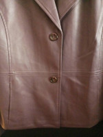 Purple Leather Jacket - Faux Blazer Plum (size: Medium)