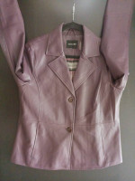 Purple Leather Jacket - Faux Blazer Plum (size: Medium)