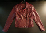 Excellent BLANKNYC Red Leather Motorcycle Style Jacket (size: Small)
