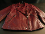 Excellent BLANKNYC Red Leather Motorcycle Style Jacket (size: Small)