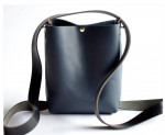 Small Crossbody Bag - Navy Blue Leather