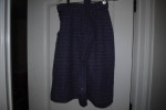 Vintage 1950-60s 2 piece belted suit, purple blend, lined skirt, vest