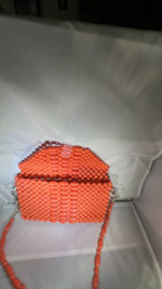 Orange Bead Bag