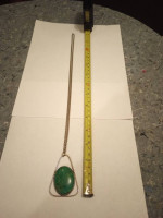 Antique Indian Green Turquoise Pendant Necklace