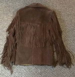 SCHOTT WESTERN FRINGE SUEDE JACKET SIZE 36