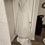 Davids Bridal Strapless Corset Wedding Dress