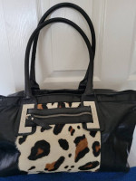 Innue Leather Calf Hair Purse Leather Calf Hair