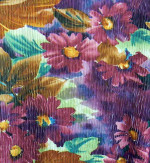 NEW Susan Graver Shell Blouse Top Tropical Flower Pattern Sz Large