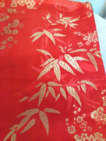 Kimona Sash? Red with Floral Design