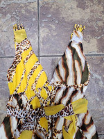 Like New Arden B. Sheer Animal Print Dress with Belt Size S