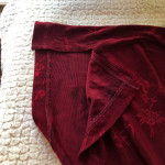 vintage-ish (2000's?) Chicos blouse, deep red, Chinese pattern