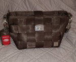 Harvey's twist clasp seatbelt hobo bag