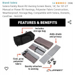 Solera Family Room RV Awning Screen Room