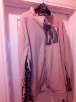 FLEECE JACKET-TAN--Size XXXL