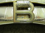 BALENCIAGA METALLIC CALFSKIN CROCODILE EMBOSSED BAG
