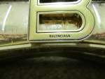 BALENCIAGA METALLIC CALFSKIN CROCODILE EMBOSSED BAG