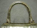 BALENCIAGA METALLIC CALFSKIN CROCODILE EMBOSSED BAG