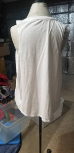 So White Tank Top V Neck w/ Pocket Size XL.  Great condition.